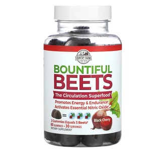 Country Farms Bountiful Beets Gummies Black Cherry 60 Gummies