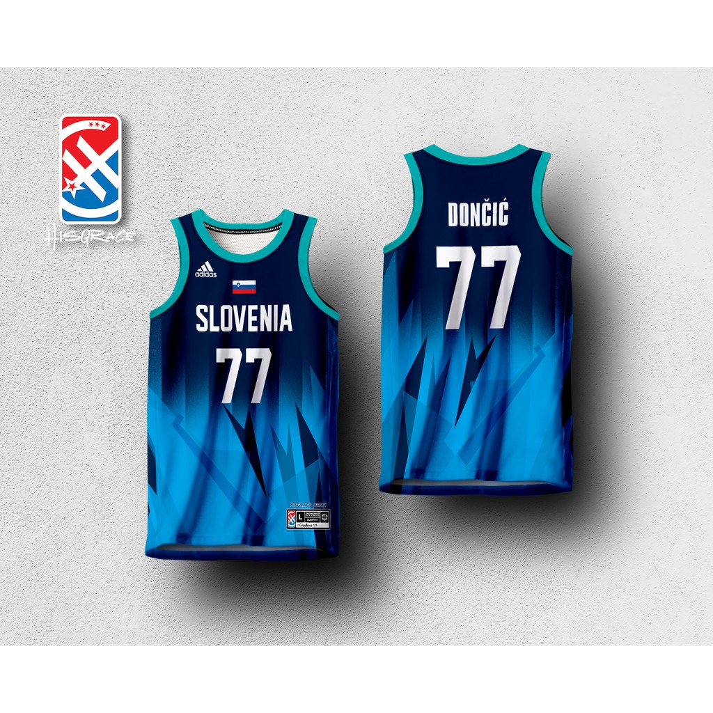 Slovenia LUKA DONCIC HG JERSEY เสื้อแจ็กเก็ต ปรับแต่งชื่อ และเลขได้ฟรี