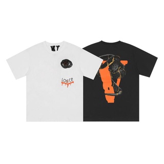 ราคาต่ำสุดVlone เสื้อยืดแขนสั้น ผ้าฝ้าย พิมพ์ลาย แฟชั่นสําหรับผู้ชาย และผู้หญิงS-3XL