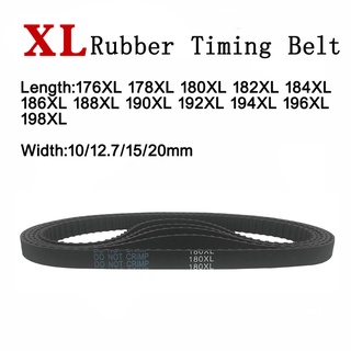 XL Timing Belt Trapezoidal Tooth Rubber Synchronous Drive Belts 176XL 178XL 180XL 182XL 184XL 186XL 188XL 190XL 192XL 194XL 196XL 198XL Width 10/12.7/15mm