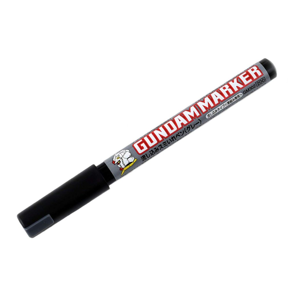 ปากกาตัดเส้นจิ้มไหลสีเทาGM302P Gundam Marker - Gray (Pour Type)