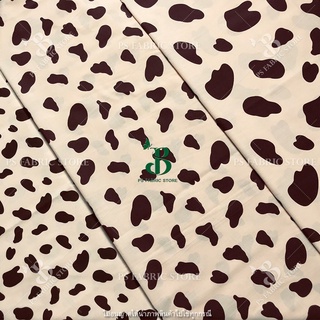 ผ้าคอตตอนทีซี ลายวัว หน้ากว้าง 44-45 นิ้ว ตัดยาวต่อเนื่อง ผ้…