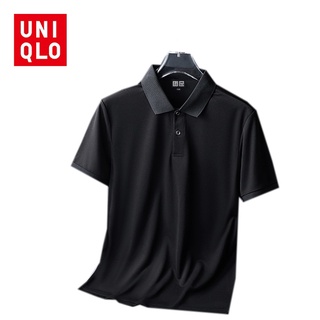 Uniqlo เสื้อโปโล แขนสั้น ระบายอากาศ แห้งเร็ว ใส่สบาย สําหรับผู้ชาย