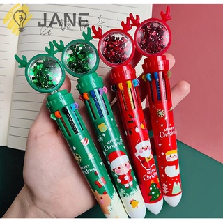 Jane 1 ชิ้น คริสต์มาส ปากกาลูกลื่น ของขวัญ Elk Xmas Boy เครื่องเขียน โรงเรียนประถม