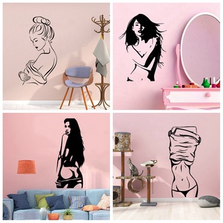 Sexy Lady Woman Decorative Wall Sticker Home Decor For Living Room Bedroom Removable Wall Art Decoration