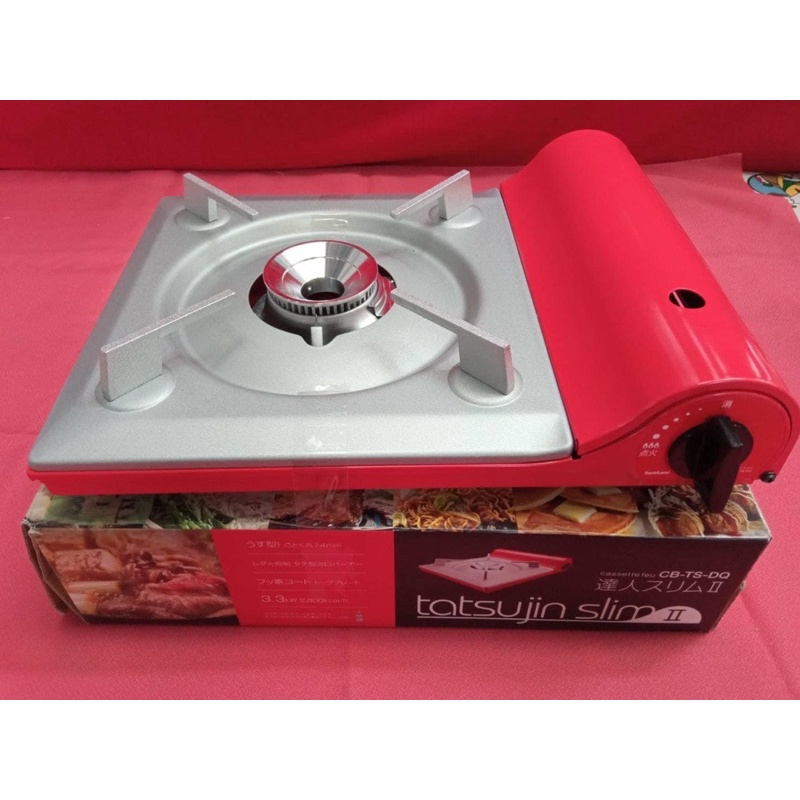 เตาแก๊ส New Iwatani Cassette grill Slim II Red