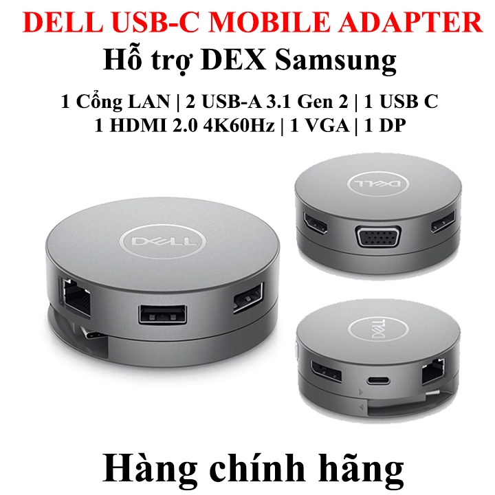 [Dell Da310] อะแดปเตอร์ฮับ Dell DA310 จาก USB C เป็น HDMI/VGA/DP/Ethernet/USBC/USB-A