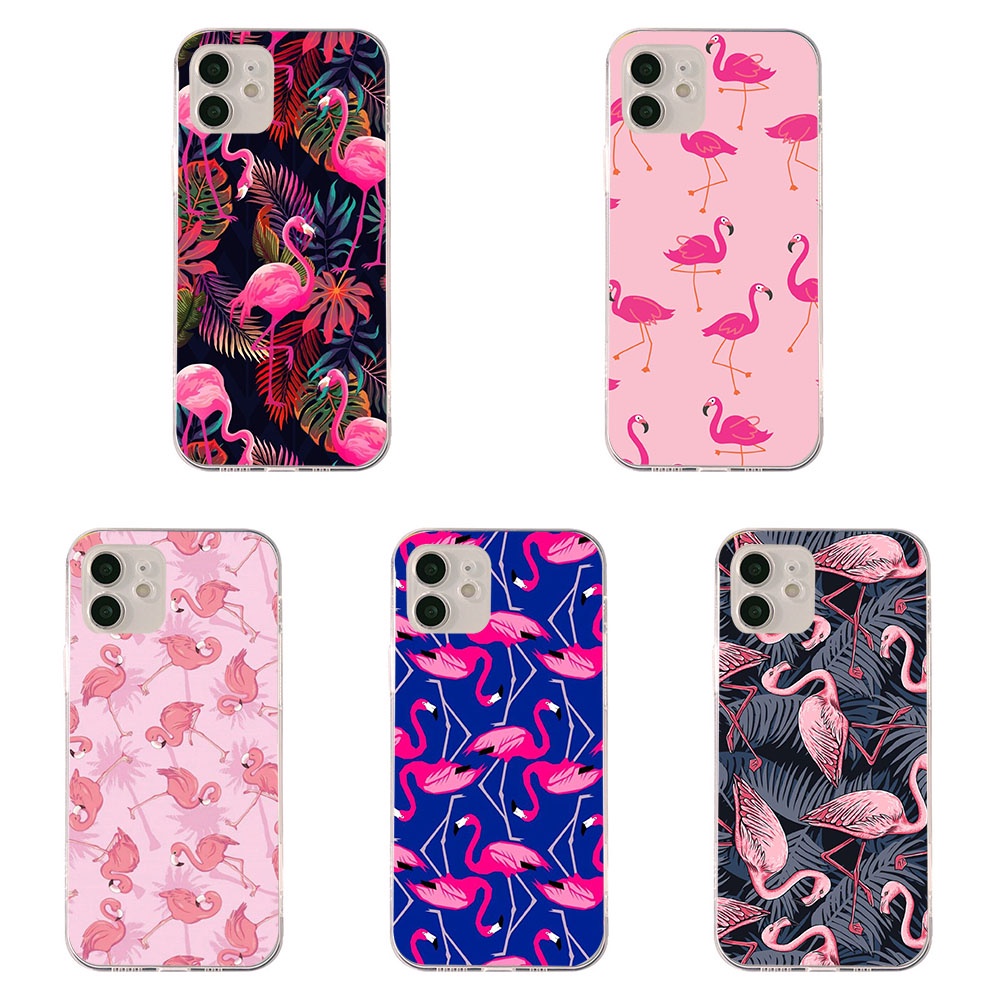 ซิลิโคน TPU สําหรับ LG VELVET K41S K30 K61 V40 V60 Q61 V50 K71 Q92 K92 K51S THINQ ปกอ่อน Flamingo-16