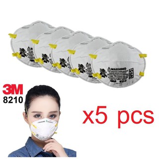 3M 8210 [x5ชิ้น] หน้ากากป้องกันฝุ่น 3M 8210 N95 Particulate Respirator หน้ากากป้องกันฝุ่นละอองมาตรฐาน