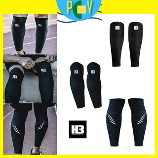 🔥🔥ถูกที่สุด🔥🔥 มือ1!! H3 ปลอกรัดน่อง ผ้ารัดน่อง COMPRESSION CALF SLEEVES มีแถบสะท้อนแสง สีดำ 1 คู่