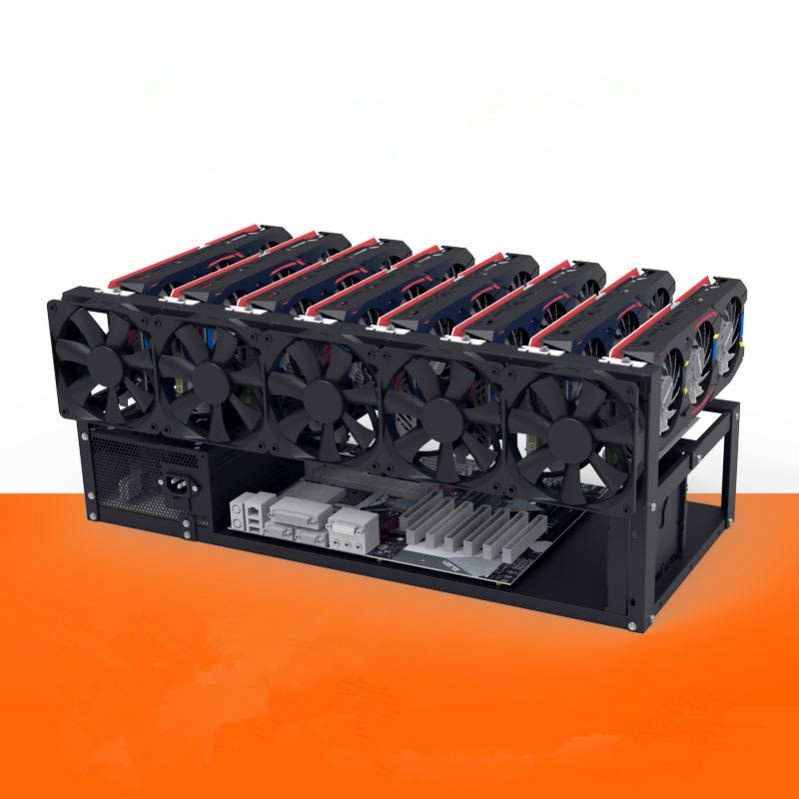 8GPU Steel Open Air Shell Miner Rig Case Rack 8GPU Open Air Type with Steel Graphics card Rig Frame