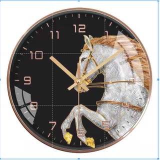 Mute Home Wall Clock 2021 Nordic ห้องนั่งเล่นห้องนอนหรูหรา Creative Art แฟชั่นจีนตกแต่งนาฬิกา