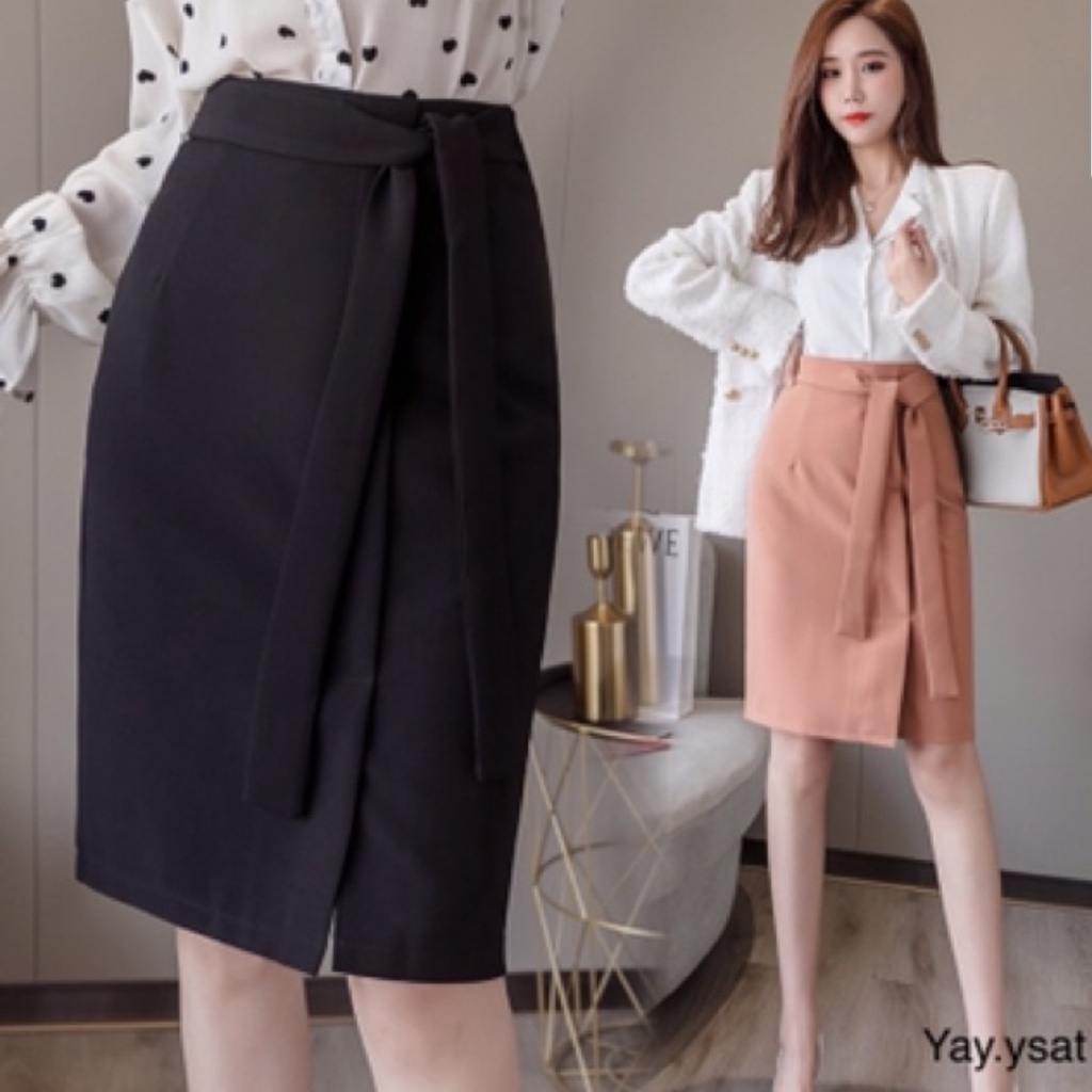 กระโปรงทำงานผ้าโรเชฟน่ารัก ใส่สบาย