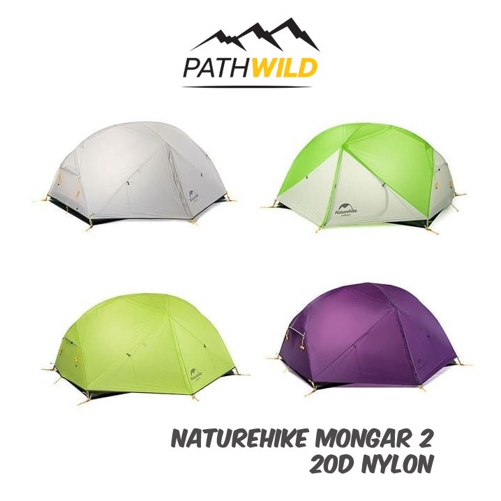 NATUREHIKE TENT MONGAR 2 เต็นท์สำหรับ 2 คน กางง่าย น้ำหนักเบา กันน้ำ กันฝนได้ดี