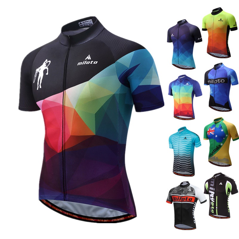 2022ใหม่milotoขี่จักรยานjerseyผู้ชายจักรยานเสือภูเขาเสื้อผ้าanti-uv Racing MTBจักรยานเสื้อชุดBreathableขี่จักรยานเสื้อผ้าสวมใส่