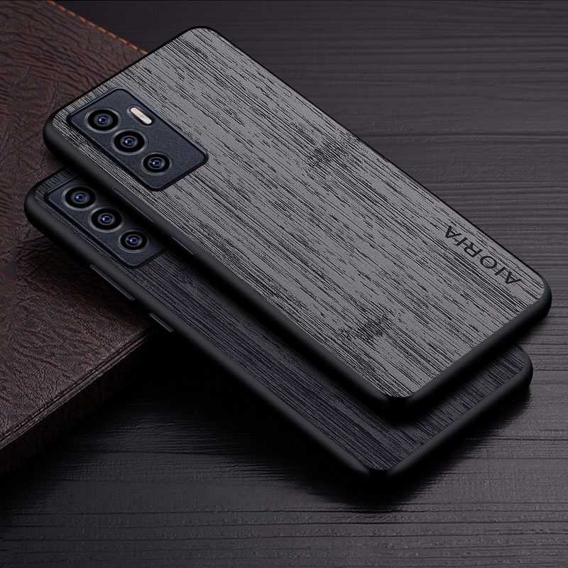 เคสโทรศัพท์มือถือหนัง ลายไม้ไผ่ หรูหรา สําหรับ Vivo V23E V23 V21E V21 5G