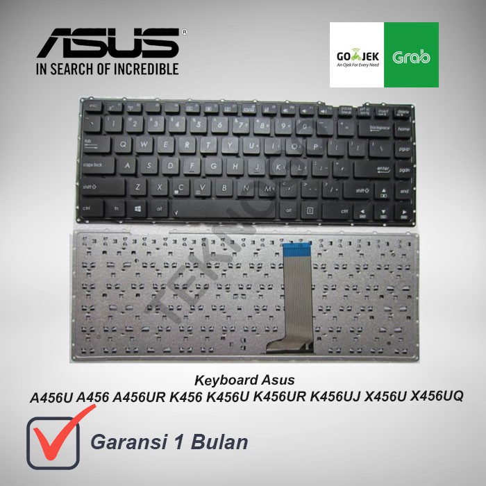 Asus A456 X456 A456U A456U A456UR K456 K456U K456UR K456UJ X456U X456U X456UQ คีย์บอร์ดสีดํา