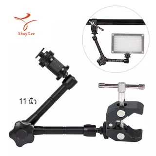 11นิ้วอย่างชัดเจนแขนเมจิก+ซูเปอร์หนีบปูคีมคลิป 11inch Articulating Magic Arm + Super Clamp Crab Plier Clip