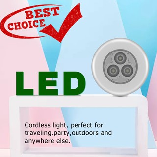 ☄bestchoice☄🔥3LED แบตเตอรี่ไฟ Powered ไฟแบบแตะสัมผัส