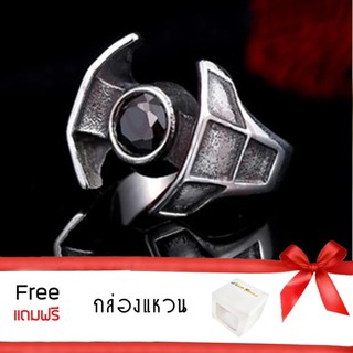 Poca Gems แหวนผู้ชาย แหวนกราฟฟิก Collection Star Wars โมเดล Tie Fighter รุ่น TF-9989 (สีดำ)