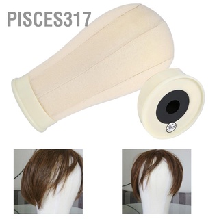 Pisces317 หุ่นหัวนางแบบ สีเบจ พร้อมรูเมาท์ สําหรับโชว์วิกผม 20 21 22 23 24 25 นิ้ว