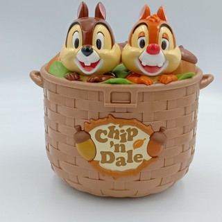 T1 กล่องเก็บของพลาสติก Chip n Dale (มีตำหนิใต้ฐาน)