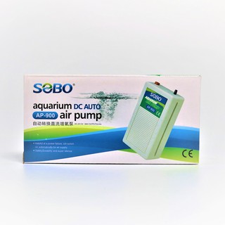 ปั๊มลมใส่ถ่าน SOBO AP-900 (ใช้กรณีไฟดับ ไฟดับปลาไม่ตาย ขนย้ายปลา พร้อมสายยางและหัวทราย)