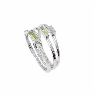 แหวนพลอย Peridot (เพอริดอท) R-PT0037-RH