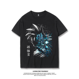 เสื้อยืดโอเวอร์ไซส์Dragon Ball Super เสื้อยืดชาย Dragon Ball Monkey King Vegeta อะนิเมะอุปกรณ์ต่อพ่วงญี่ปุ่น Ins Tide ยี