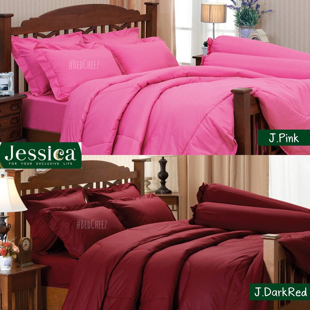 ผ้าปูที่นอน (ไม่รวมนวม) Jessica สีพื้น Plain color ผ้าปู เจสสิก้า เทา ...