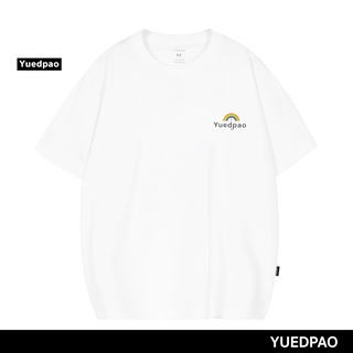 เสื้อยืดผ้าฝ้ายพิมพ์ลายขายดีYuedpao ยอดขาย No.1 รับประกันไม่ย้วย 2 ปี ผ้านุ่ม เสื้อยืดเปล่า เสื้อยืด Oversize White rain