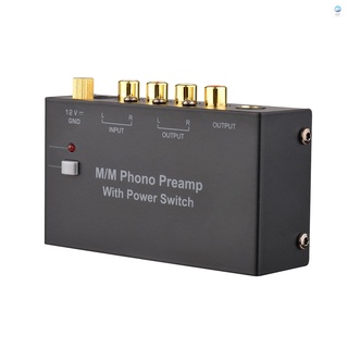 Tohs M/M Phono Preamp พร้อมสวิตช์ไฟ พรีแอมป์แผ่นเสียง RCA 1/4 นิ้ว TRS อินเตอร์เฟซ