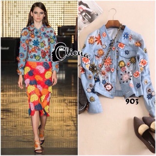 Flowers Denim Jacket free ems