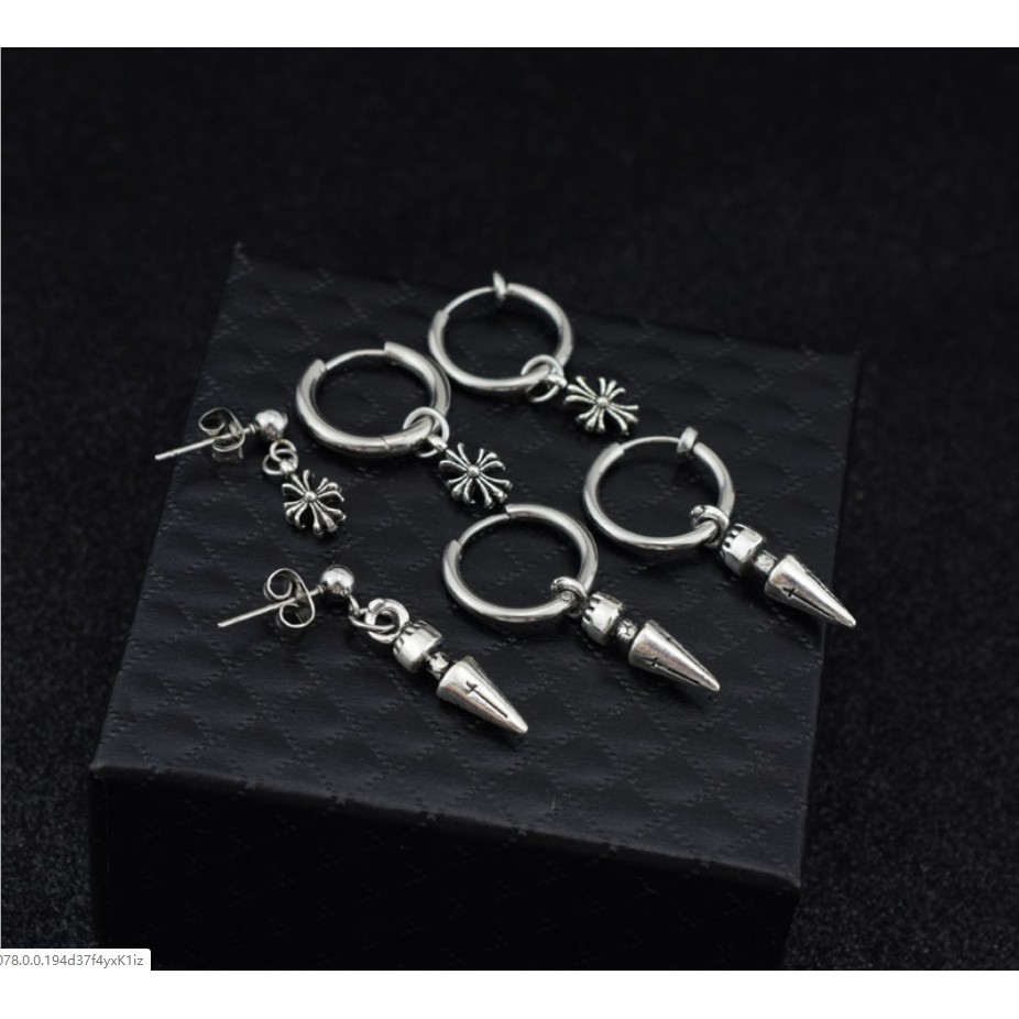 1 ชิ้น ย้อนยุค ไม้กางเขน ต่างหูเดี่ยว สตั๊ด Kpop Wang YIBO ต่างหูโกธิค พังก์ ฮิปฮอป เครื่องประดับ hikaw สําหรับผู้ชาย ผู้หญิง เด็กผู้ชาย เด็กผู้หญิง - รูปที่ 3