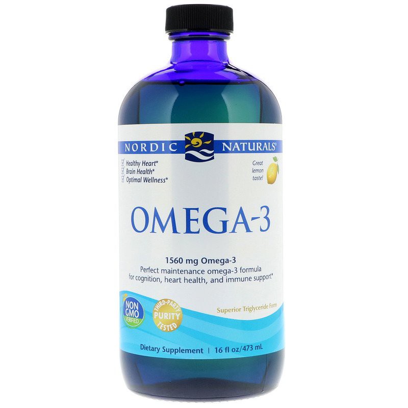 ⚡️ของแท้ 100 %⚡️🇺🇸Nordic Naturals, Omega-3, Lemon, 1,560 mg, 16 fl oz (473 ml)🇺🇸