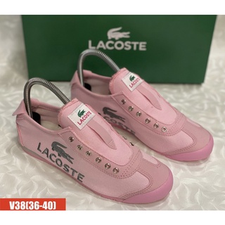 Lacoste slip on รองเท้าผ้าใบแบบสวม