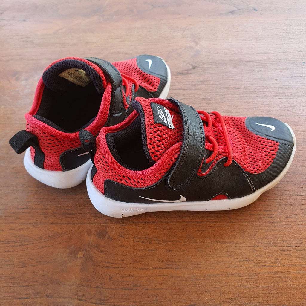 รองเท้าผ้าใบเด็ก รองเท้าเด็ก Nike FLEX CONTACT 3 แท้ 100% มือสอง มือ 2 สภาพ 95% US10C 16cm. #รองเท้าวิ่งเด็ก