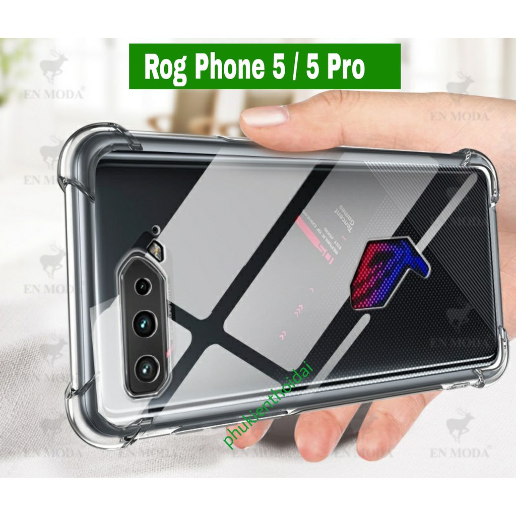 Rog Phone 5 / 5s / 5 Pro / Rog Phone 6 / 6 Pro / Phone 7 / Phone 8 Case ยืดหยุ่นโปร่งใส 4 มุมนูน Yel