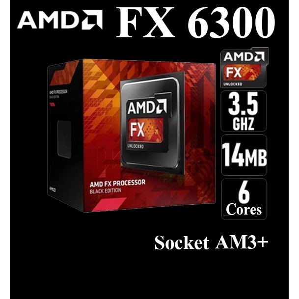 CPU AMD FX 6300 (Socket AM3+) มือสอง พร้อมส่ง ส่งเร็วมาก!!! [[[แถมซิลิโคนหลอด พร้อมไม้ทา]]]