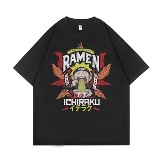 เสื้อยืด ขนาดใหญ่ พิมพ์ลาย Psycho Crucify Ramen Ichiraku | สีดํา | เสื้อยืด ลายการ์ตูนนารูโตะ | เสื้อยืด ขนาดใหญ่ | สไตล