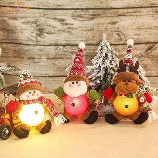 Snowman Elk จี้ตุ๊กตาคริสต์มาสพร้อมไฟ Led สําหรับตกแต่งบ้านคริสต์มาส