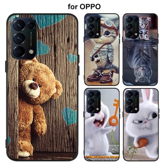 เคส OPPO Reno 8 8Z 4 5 6 7 6Z 7Z Z PRO 5G นิ่ม ลายแมวน่ารัก สําหรับ