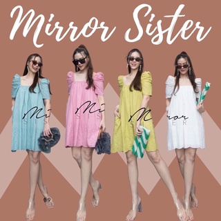 Mirrorsister’s Blarila Openwork Embroidered Dress #00929.7 เดรสงานปัก เดรสสั้น เดรสแขนพอง เดรสไปงาน ชุดไปงาน ชุดเดรส