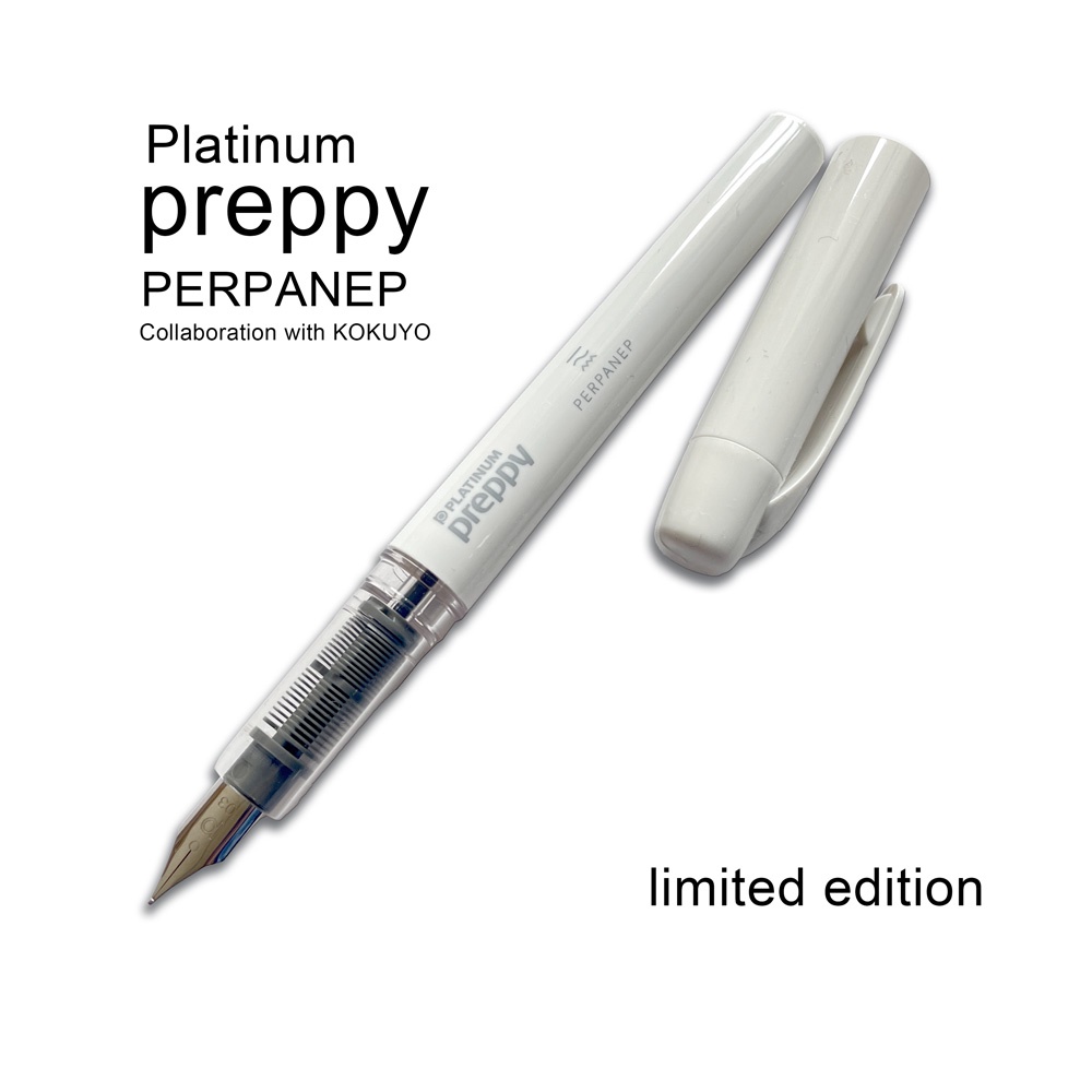 <ส่งตรงจากประเทศญี่ปุ่น> Platinum Preppy White PERPANEP 0.3mm Limited Version Collaboration with Kokuyo PER-PR03W White Fountain Pen F ปากกาหมึกซึม