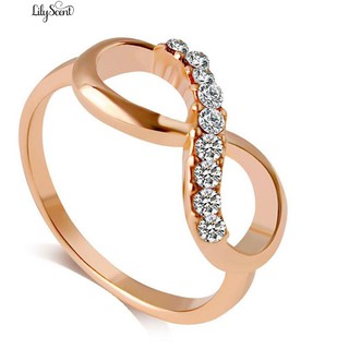 👍💍เครื่องประดับวงแหวนฝังเพชรวงแหวนสุดหรู 8 ชิ้นงานอัญมณี Finger Jewelry