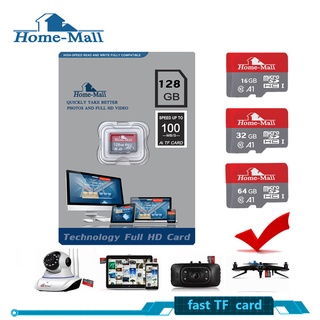 Home Mall TF Memory cardการ์ดหน่วยความจำวิดีโอ Homemall 16GB/32GB/64GB/128GB Memory Card Class10 MicroSDXC ของแท้