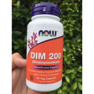 80% Sale!! EXP: 04/2023 DIM ดิม 200mg 90 Veg Capsules, Diindolylmethane with calcium D-Glucate (Now Foods) ปรับฮอร์โมน