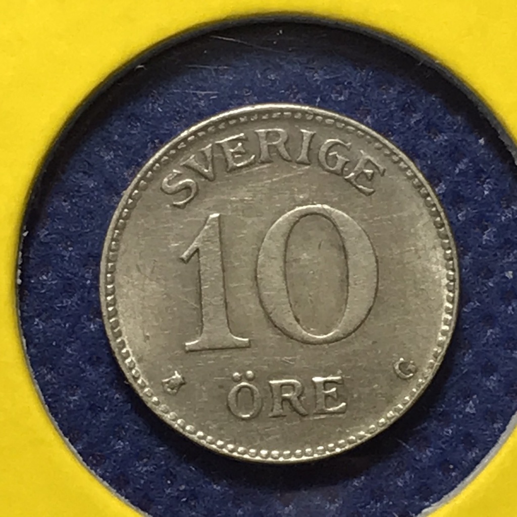 Special Lot No.60488 เหรียญเงิน ปี1939 สวีเดน 10 ORE เหรียญสะสม เหรียญต่างประเทศ เหรียญเก่า หายาก ราคาถูก