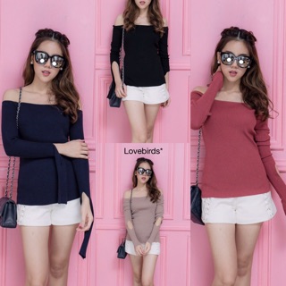 Open Shoulder Knit Top