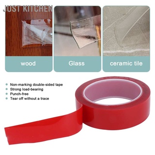 Just Kitchen Double Sided Tape Nanometer Seamless Removable Adhesive for Wall Photo Poster Red